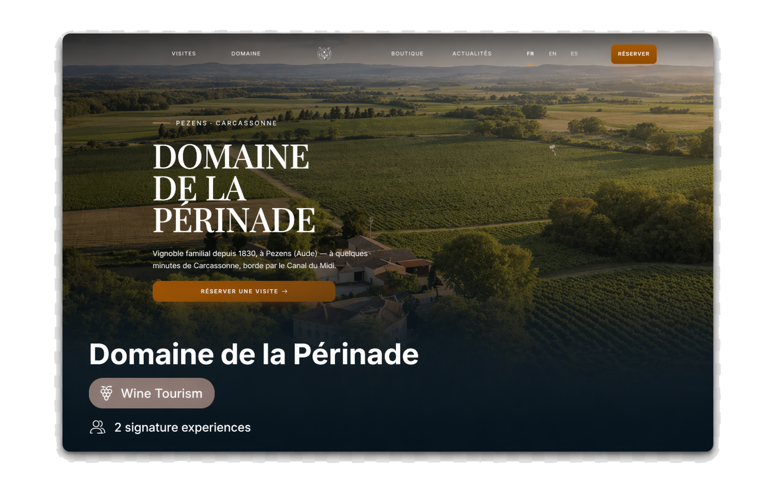 Domaine de la Périnade — site WebAdapt